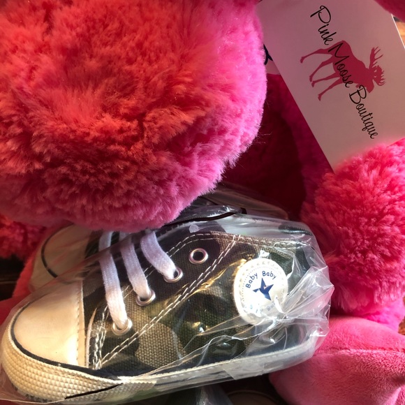 Baby Toddler Green Camo Lace-up Hightop Prewalkers - Picture 4 of 13